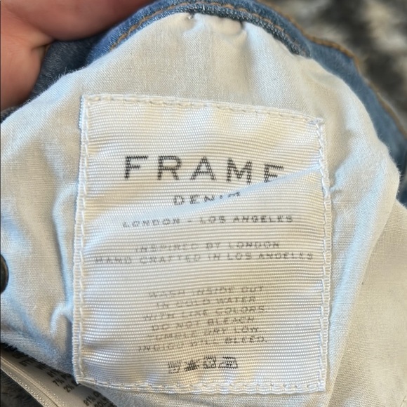 Frame Denim Blue Straight Leg Jeans with Vintage Wash - Picture 7 of 8